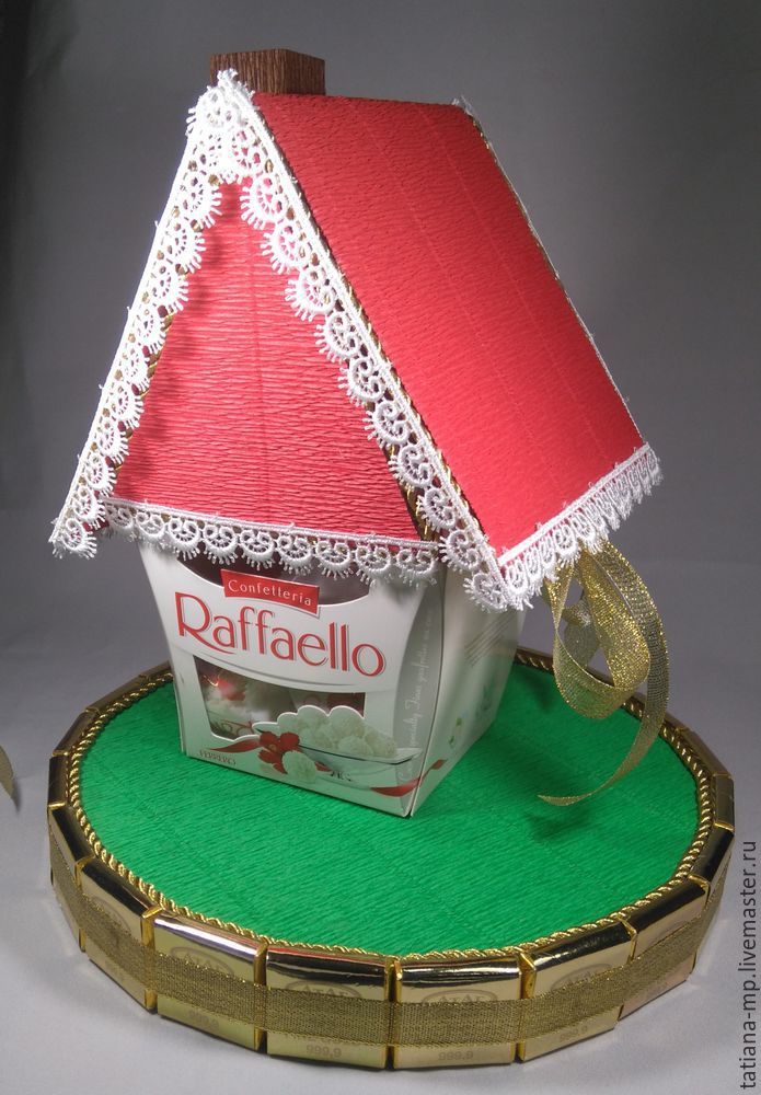 Новогодний домик Деда Мороза из коробки конфет: мастер-класс, фото № 32