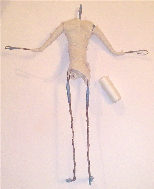 Формирование тела куклы на проволочном каркасе, фото № 6