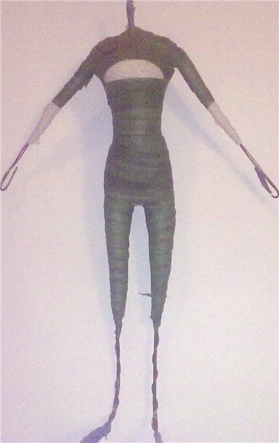 Формирование тела куклы на проволочном каркасе, фото № 8
