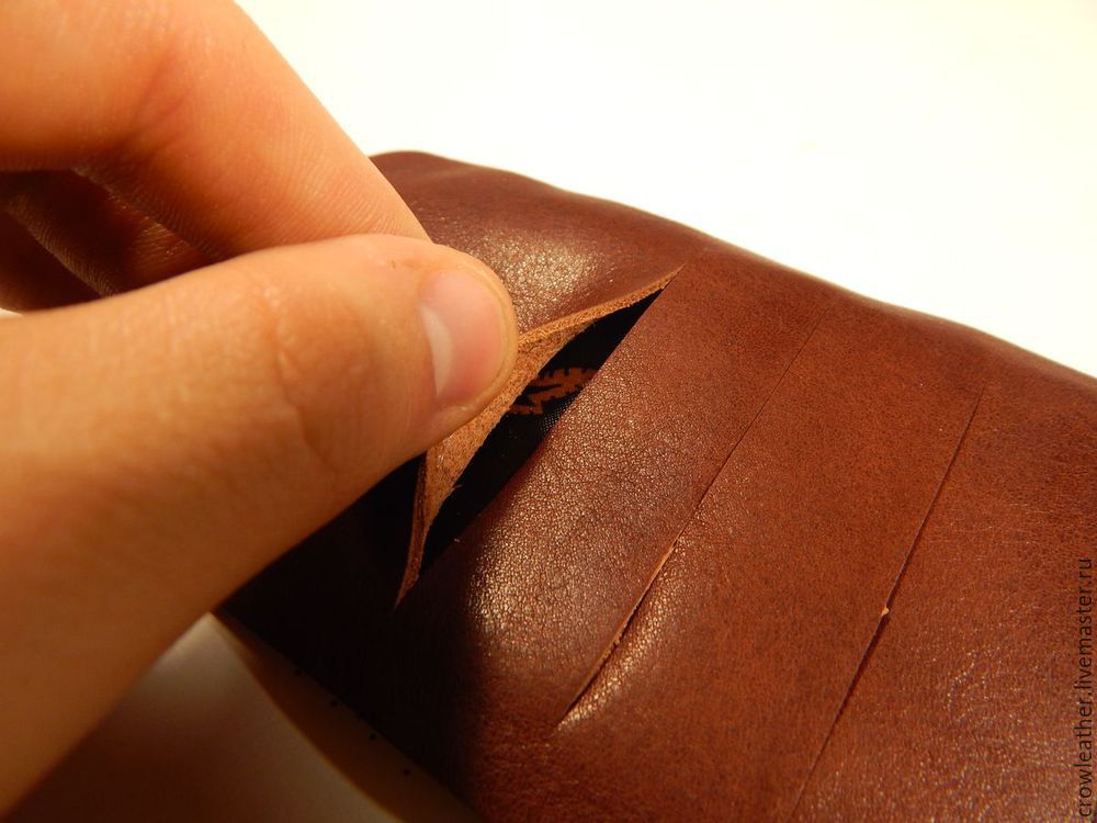 Как изготовить длинный бумажник из кожи своими руками, фото № 6