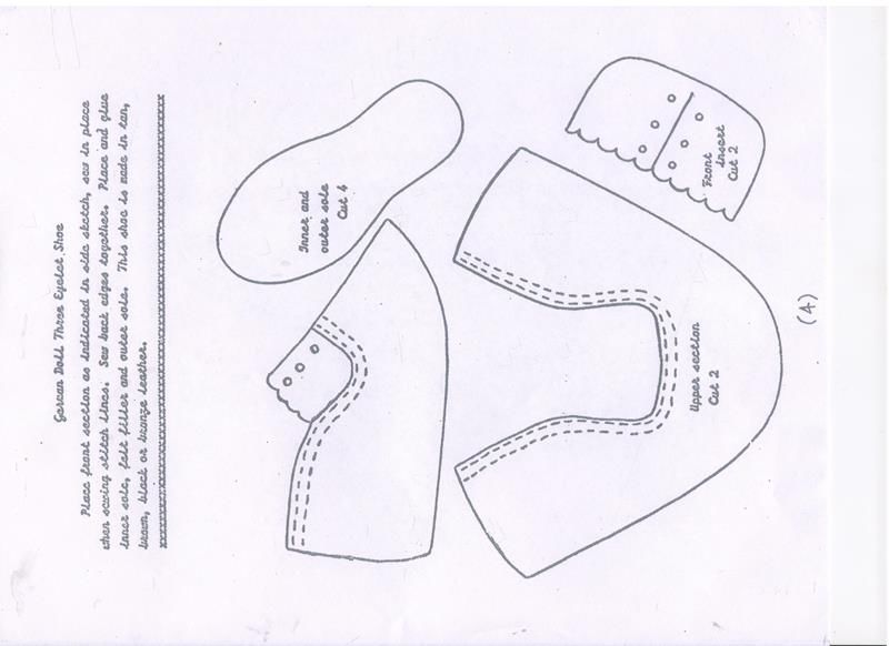 Выкройки обуви для антикварных кукол из французской книги, фото № 13