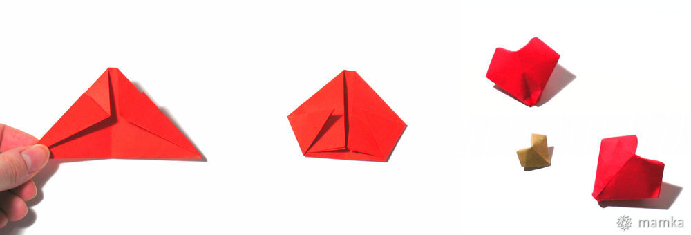 Объемное сердце оригами, фото № 3
