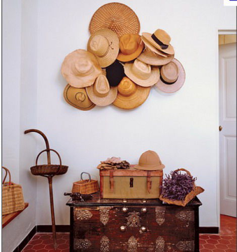 Интерьерный декор шляпами: множество интересных вариантов, фото № 5