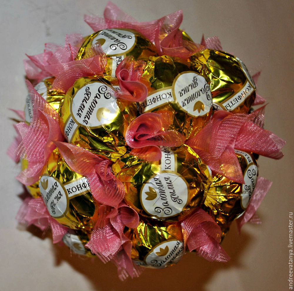 Делаем сами ёлочный шар из конфет, фото № 8