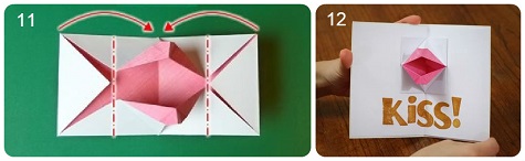 Наша валентинка-оригами из бумаги готова