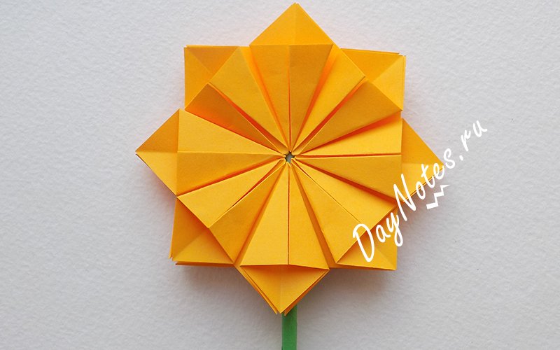 оригами цветок из бумаги мк
