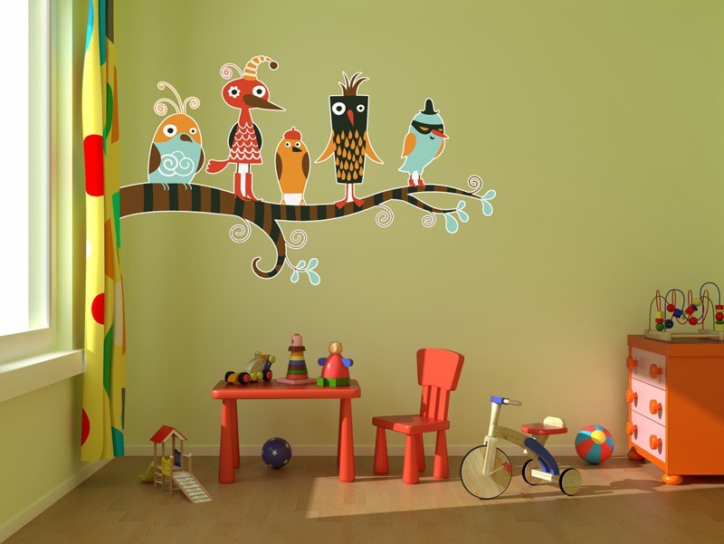 Декор в детской комнате росписи и мебель
