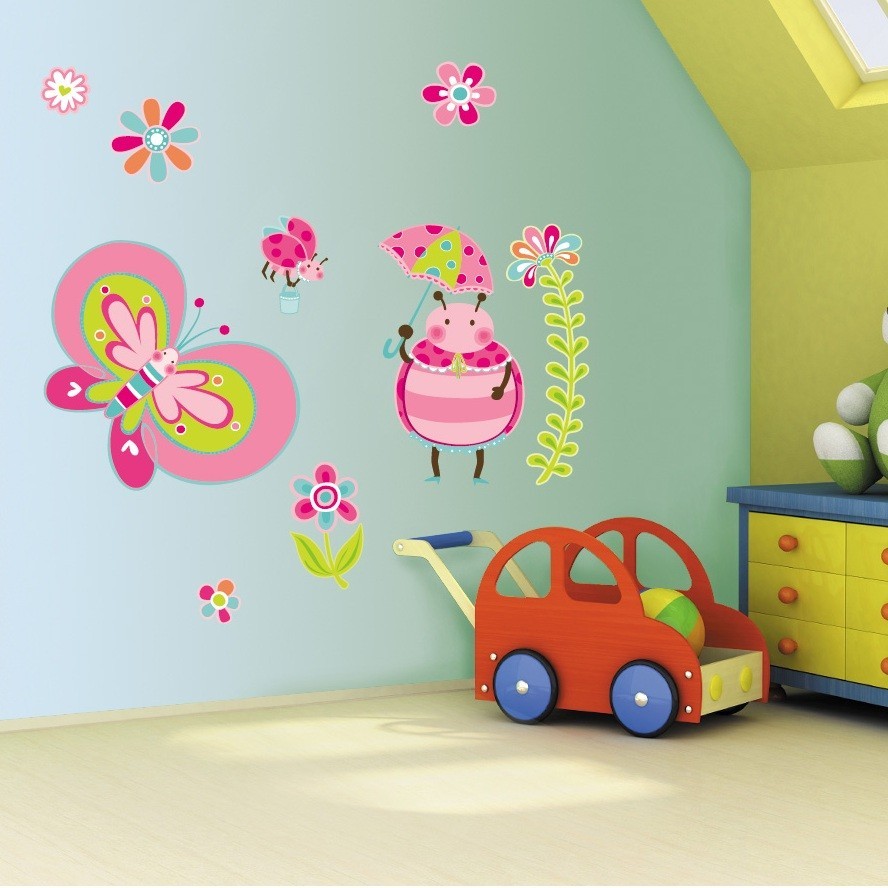 Декор в детской комнате росписи на стенах