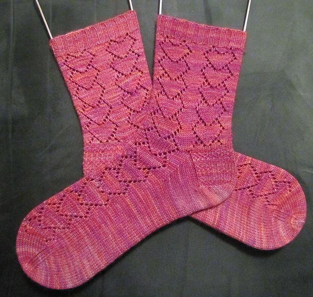 вязание ажурных носков