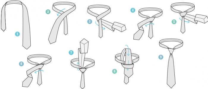 как завязывать галстук легкий способ