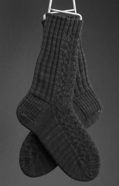 вязание мужских носков спицами с рисунком схемы 