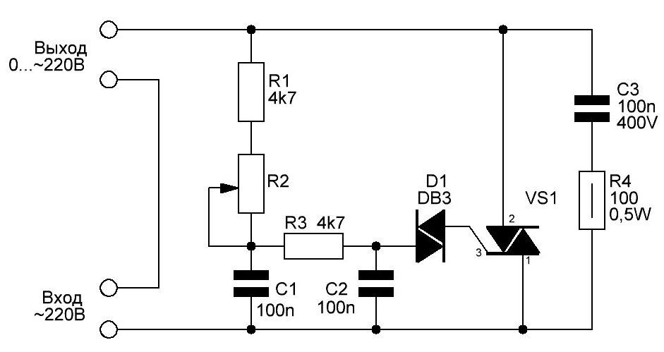 Простой симисторный регулятор мощности