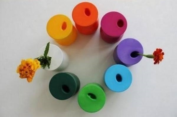 вазы для цветов из банок и шариков