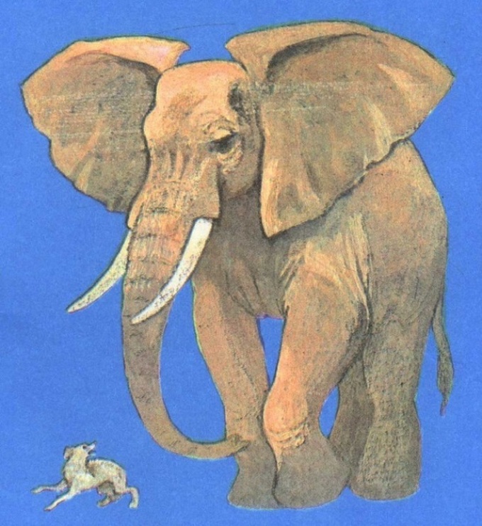 Слон и моська: примеры для срисовывания