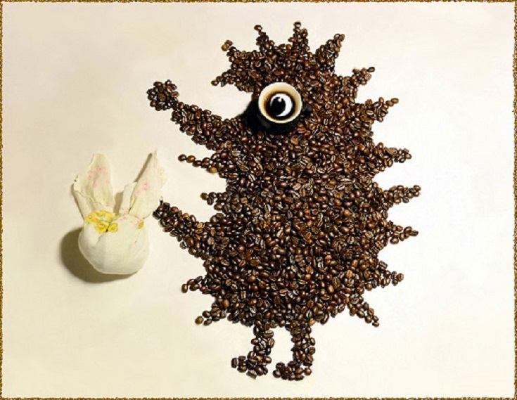 Картина из кофейных зерен
