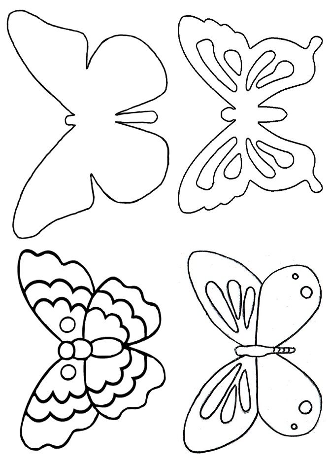 Как сделать бабочку из цветной бумаги: шаблоны, фото