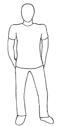 Как красиво нарисовать фигуру человека мужчины в одежде в полный рост поэтапно карандашом для начинающих и детей: шаг5