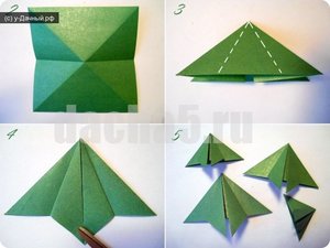 Создание ёлки в технике оригами