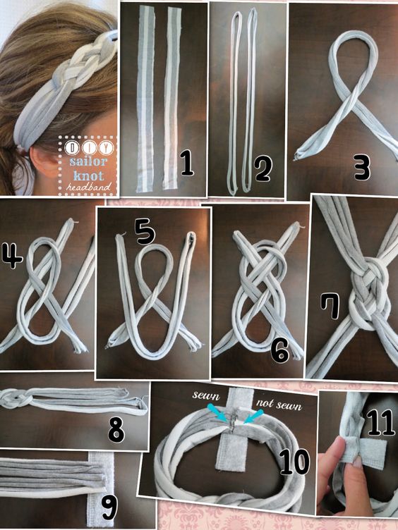 Diy sailor knot headband