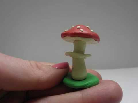 Как слепить гриб Мухомор 🍄 из пластилина Modelling Clay Amanita