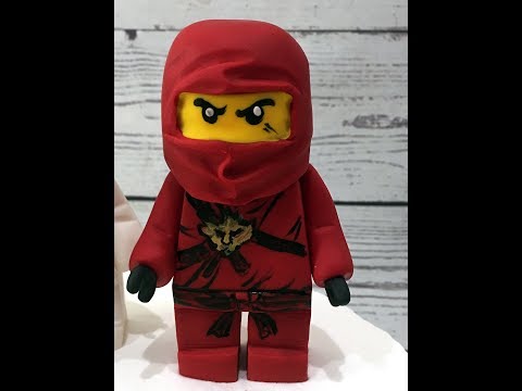 лего нинзяго из мастики (LEGO Ninjago Figur aus Fondant, Tutorial )fondant LEGO Ninjago figure