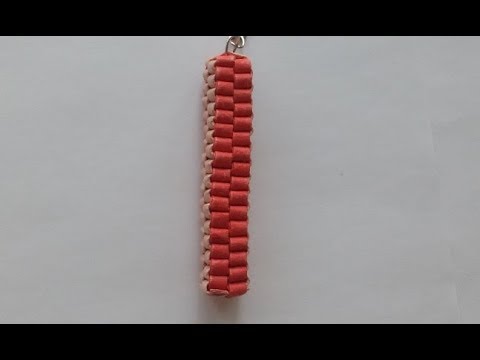 Темляк - брелок, квадратный из бумаги, Lanyard - keychain, square of paper