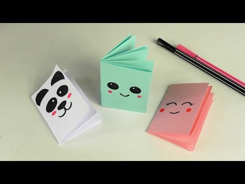 DIY Kawaii БЛОКНОТИК ИЗ 1 ЛИСТА БУМАГИ 