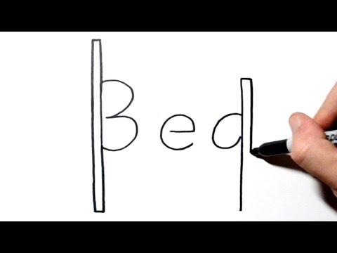 How to Draw a Bed Using the Word Bed