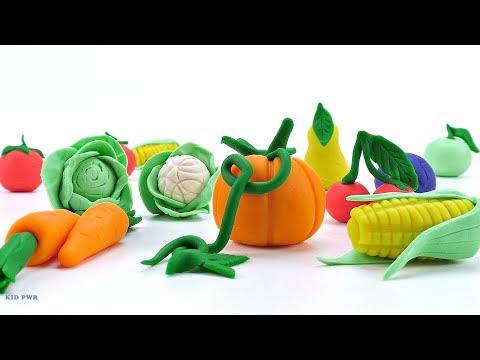 Лепим Овощи и Фрукты / Как сделать фрукты и овощи с пластилина Плей До