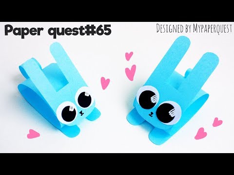 Как сделать ☘️🐇 ЗАЙЧИКА 🐇☘️ из бумаги [ ПОДЕЛКИ ДЛЯ ДЕТЕЙ ] Paper BUNNY Easy Craft