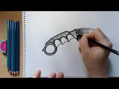 Как нарисовать керамбит dragon glass из игры Standoff 2