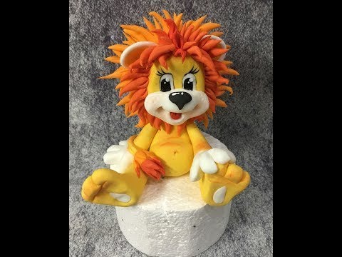 Львёнок из мастики /Young lion /Leão jovem/ modeling Lion tutorial