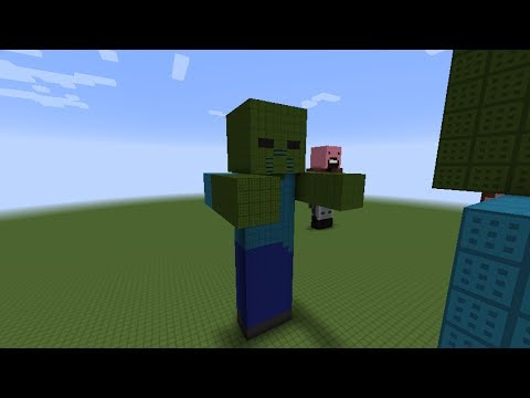 как построить Зомби(Zombie) в minecraft