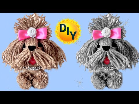 Собачка из шерсти. Делаем с детьми. DIY/рукоделие.