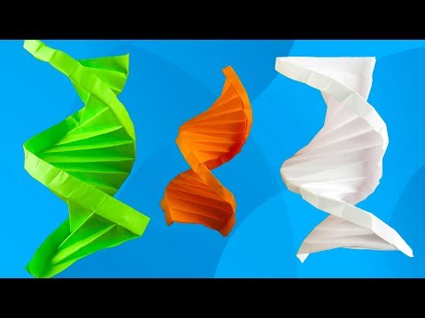 ОРИГАМИ ДНК из бумаги. Как сделать спираль днк из бумаги своими руками. Origami
