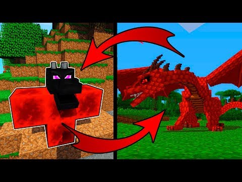 Как Вырастить Огненного Эндер Дракона в Майнкрафт ПЕ выживание мод видео мультик для детей Minecraft