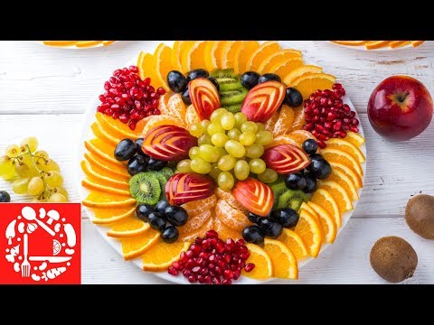Красивая Фруктовая Нарезка на Праздничный стол! Три фруктовые тарелки на Новый год 2020!