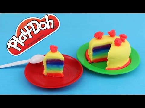 Радужный торт из Play-Doh