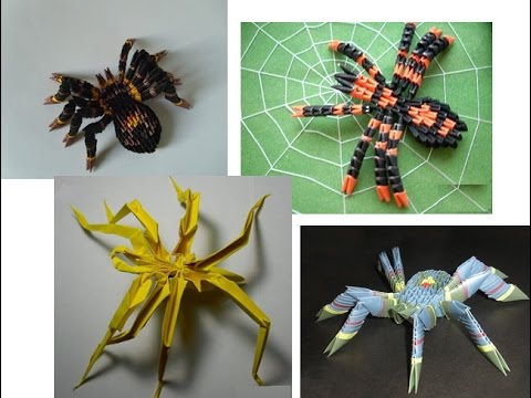 Модульное оригами - бумажный паук