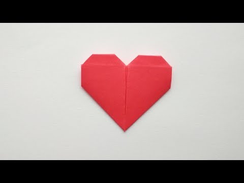 Оригами сердце без клея и ножниц. Как сделать сердечко маме из бумаги своими руками.