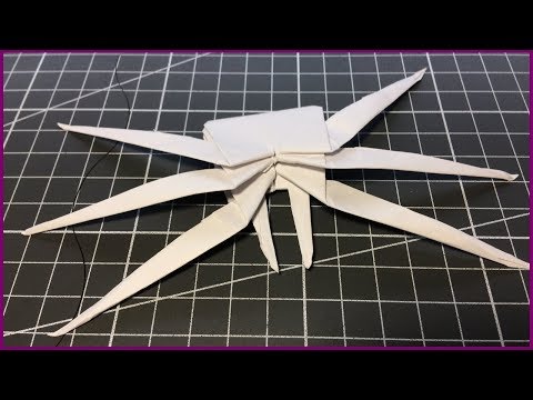 Оригами ПАУК. Как сделать паука из бумаги а4.