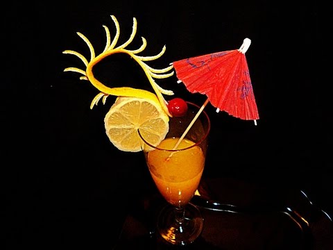 Украшения из лимона для коктейлей и десертов! Decoration of  lemon for cocktails and desserts!