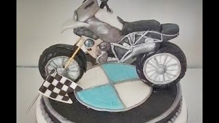 how to make bmw motorcycle cake topper fondant pasta di zucchero torta decorata