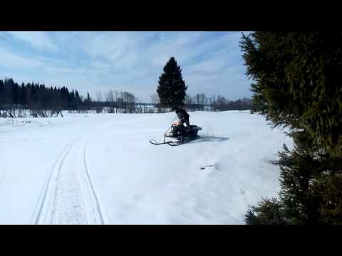 Самодельный снегоход с двигателем от мотоцикла