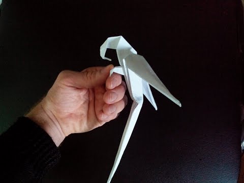Попугай оригами, origami parrot (Manuel Sigro)