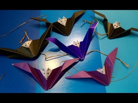 Летучая Мышка Из Бумаги / Без Клея / Хэллоуин Оригами 2019 Своими Руками / Поделки с Детьми!