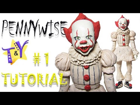 Как слепить Клоуна Пеннивайза Оно из пластилина Туториал 1 Penniwise IT from clay Tutorial1