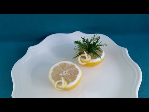 Лимон с завитком. Украшение из ЛИМОНА