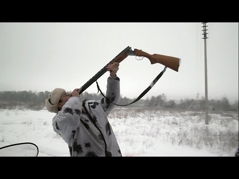 Горн из двустволки. Как егеря развлекаются после загонов.