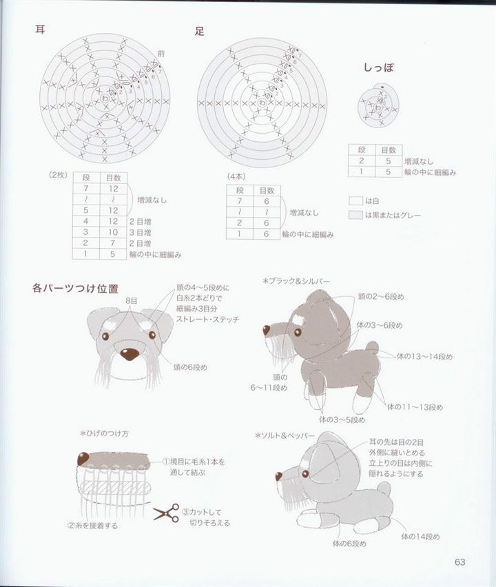 Японский журнал. Собачки амигуруми